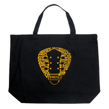 Load image into Gallery viewer, Guitar Pick Genres - Large Word Art Tote Bag