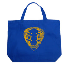 Load image into Gallery viewer, Guitar Pick Genres - Large Word Art Tote Bag