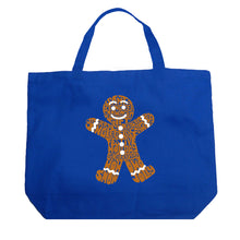 Load image into Gallery viewer, Gingerbread - Large Word Art Tote Bag