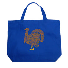 Load image into Gallery viewer, Thankgiving Turkey - Large Word Art Tote Bag