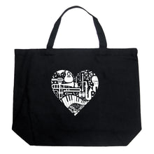 Load image into Gallery viewer, Musical Instrument Heart - Large Word Art Tote Bag