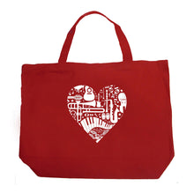 Load image into Gallery viewer, Musical Instrument Heart - Large Word Art Tote Bag
