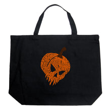 Load image into Gallery viewer, Evil Pumpkin - Large Word Art Tote Bag