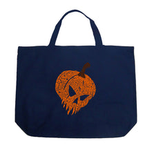 Load image into Gallery viewer, Evil Pumpkin - Large Word Art Tote Bag
