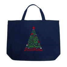 Load image into Gallery viewer, Holiday Christmas Tree - Large Word Art Tote Bag