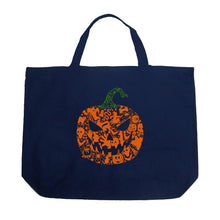 Load image into Gallery viewer, Halloween Pumpkin - Large Word Art Tote Bag