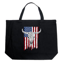 Load image into Gallery viewer, Patriot Flag - Large Word Art Tote Bag