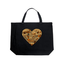 Load image into Gallery viewer, Thanksgiving Heart - Large Word Art Tote Bag