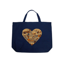 Load image into Gallery viewer, Thanksgiving Heart - Large Word Art Tote Bag