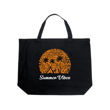 Load image into Gallery viewer, Summer Vibes - Large Word Art Tote Bag