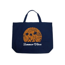 Load image into Gallery viewer, Summer Vibes - Large Word Art Tote Bag