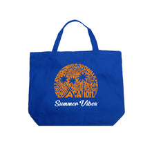 Load image into Gallery viewer, Summer Vibes - Large Word Art Tote Bag