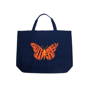 Butterfly - Large Word Art Tote Bag