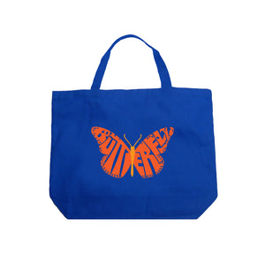 Butterfly - Large Word Art Tote Bag