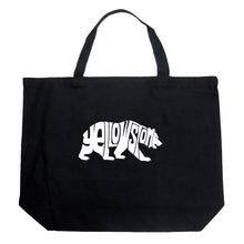 Load image into Gallery viewer, Yellowstone Bear - Large Word Art Tote Bag