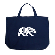 Load image into Gallery viewer, Yellowstone Bear - Large Word Art Tote Bag