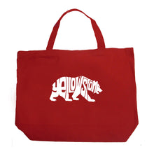 Load image into Gallery viewer, Yellowstone Bear - Large Word Art Tote Bag