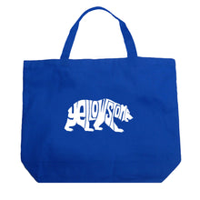 Load image into Gallery viewer, Yellowstone Bear - Large Word Art Tote Bag