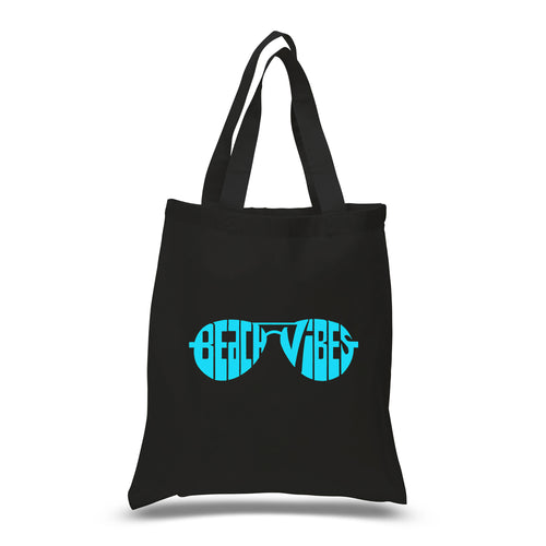 Beach Vibes - Small Word Art Tote Bag