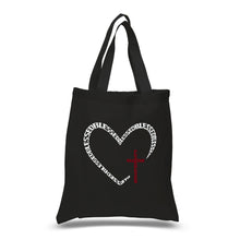Load image into Gallery viewer, Blessed Heart - Small Word Art Tote Bag