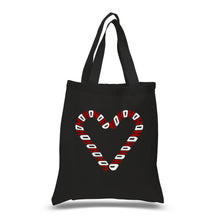 Load image into Gallery viewer, Candy Canes - Small Word Art Tote Bag