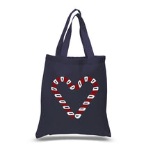 Load image into Gallery viewer, Candy Canes - Small Word Art Tote Bag