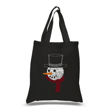 Load image into Gallery viewer, Snowman Face - Small Word Art Tote Bag
