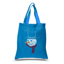 Load image into Gallery viewer, Snowman Face - Small Word Art Tote Bag