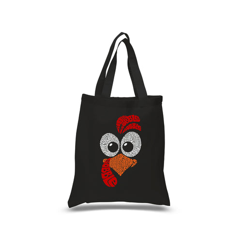 Turkey Face - Small Word Art Tote Bag