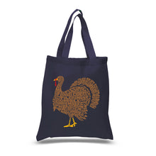Load image into Gallery viewer, Thankgiving Turkey - Small Word Art Tote Bag