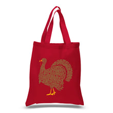 Load image into Gallery viewer, Thankgiving Turkey - Small Word Art Tote Bag