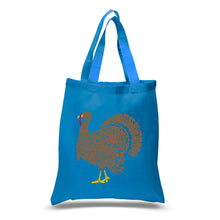 Load image into Gallery viewer, Thankgiving Turkey - Small Word Art Tote Bag