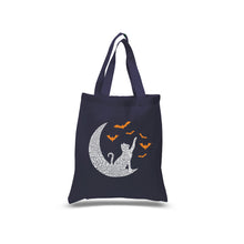 Load image into Gallery viewer, Halloween Cat Moon - Small Word Art Tote Bag