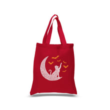 Load image into Gallery viewer, Halloween Cat Moon - Small Word Art Tote Bag