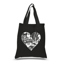 Load image into Gallery viewer, Musical Instrument Heart - Small Word Art Tote Bag