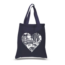 Load image into Gallery viewer, Musical Instrument Heart - Small Word Art Tote Bag