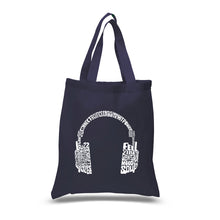 Load image into Gallery viewer, Mood Headphones - Small Word Art Tote Bag