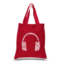 Load image into Gallery viewer, Mood Headphones - Small Word Art Tote Bag