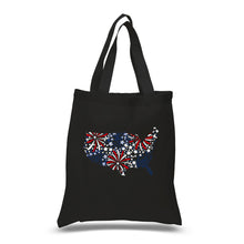 Load image into Gallery viewer, USA Fireworks - Small Word Art Tote Bag