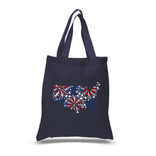 Load image into Gallery viewer, USA Fireworks - Small Word Art Tote Bag
