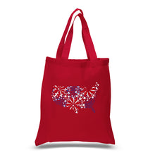 Load image into Gallery viewer, USA Fireworks - Small Word Art Tote Bag