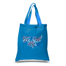 Load image into Gallery viewer, USA Fireworks - Small Word Art Tote Bag