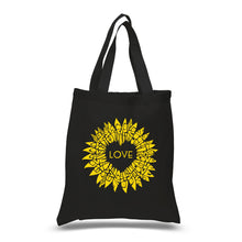 Load image into Gallery viewer, Sunflower Love - Small Word Art Tote Bag
