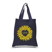 Load image into Gallery viewer, Sunflower Love - Small Word Art Tote Bag