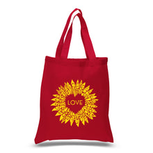 Load image into Gallery viewer, Sunflower Love - Small Word Art Tote Bag