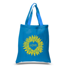 Load image into Gallery viewer, Sunflower Love - Small Word Art Tote Bag
