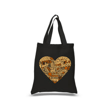 Load image into Gallery viewer, Thanksgiving Heart - Small Word Art Tote Bag