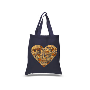 Thanksgiving Heart - Small Word Art Tote Bag