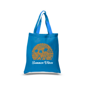 Summer Vibes - Small Word Art Tote Bag