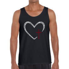 Load image into Gallery viewer, Blessed Heart - Men's Word Art Tank Top